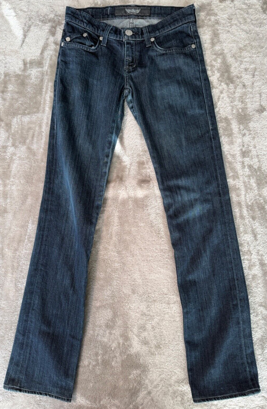 Rock & Republic Low Rise Straight Leg Slim Jeans Womens 25 Measures 26x30